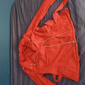 Red Kenneth Cole Reaction S rain coat